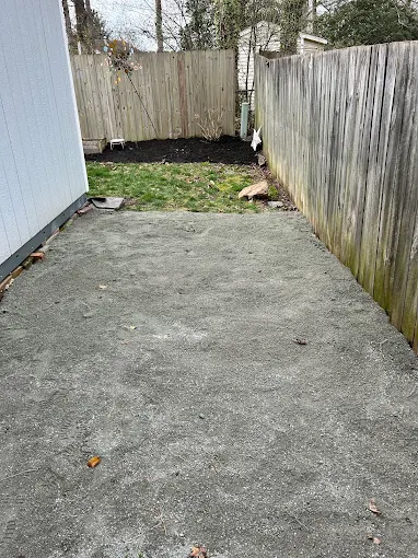 Backyard cleared and graded for a new landscape project